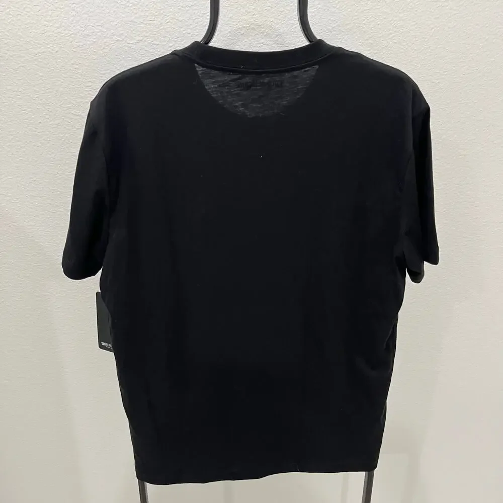 True Religion Men's LG Gold Black Graphic T-shirt NWT